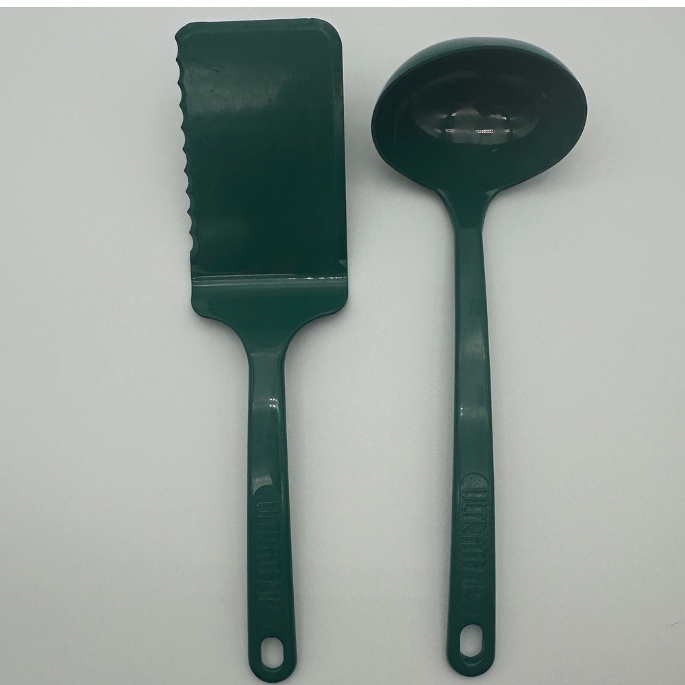 UltraTemp Robinson Hunter Green Spatula Ladle Heat Resistant 400F Made USA Vtg